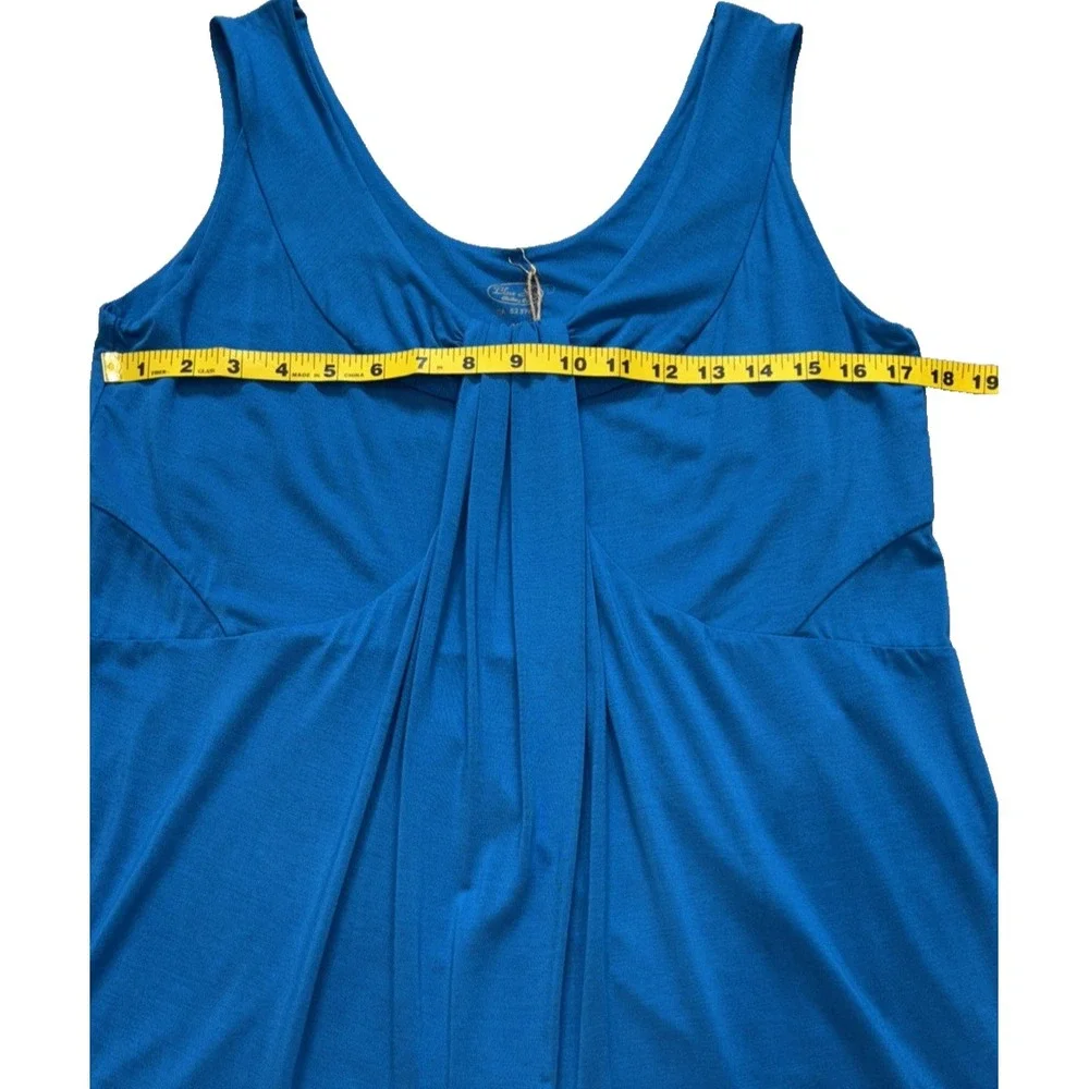 Swing Tunic Tank by Blue Sky Women's Size M Blue Office Church‎ Party Bamboo